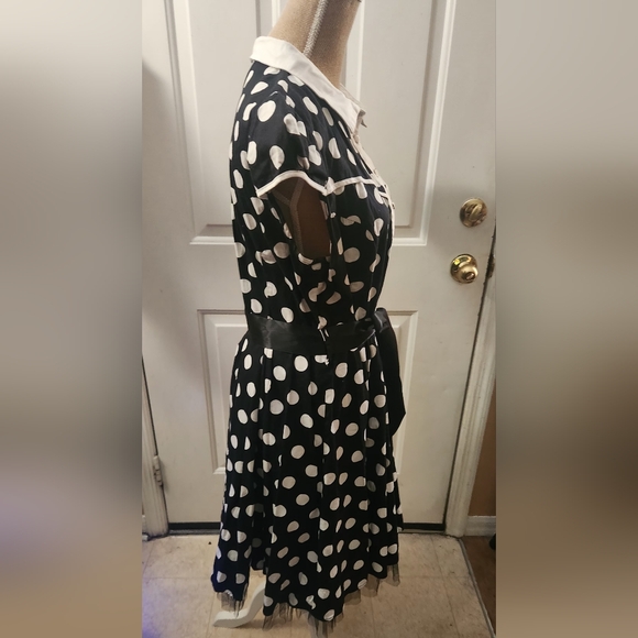 Hearts & Roses Rockabilly Polkadot Dress Size 18 - Picture 3 of 8